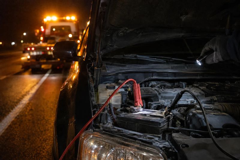 Roadside technician assisting a driver in Denver