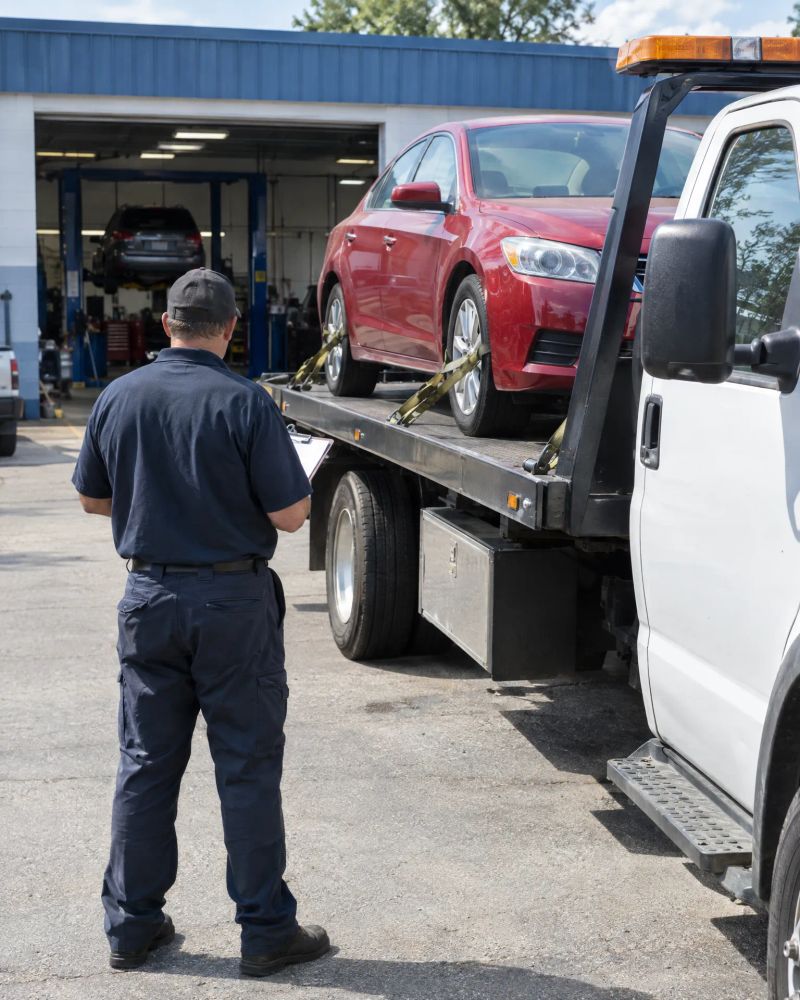 Auto lockout technician carefully working beside a vehicle in Denver